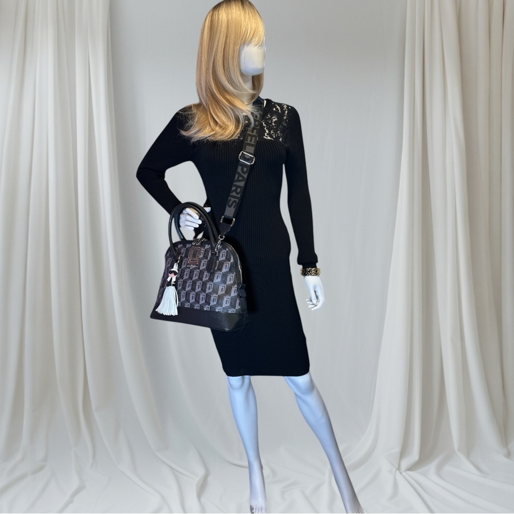 Karl Lagerfeld Like New Simone Monogram Satchel - Picture 16 of 17